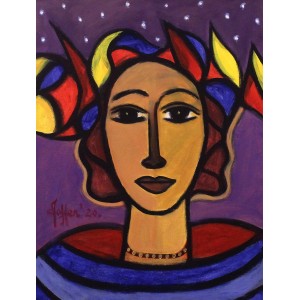 Wahab Jaffar, 24 x 18 Inch, Acrylic on Canvas,  Figurative Painting, AC-WJF-043